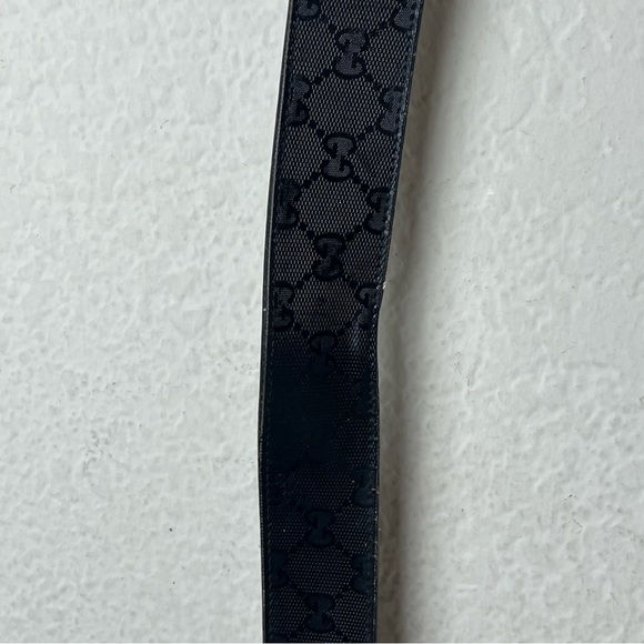 Gucci Men’s Belt Size 85 - 34 GG Supreme & Interlocking G Logo Black - Picture 13 of 17